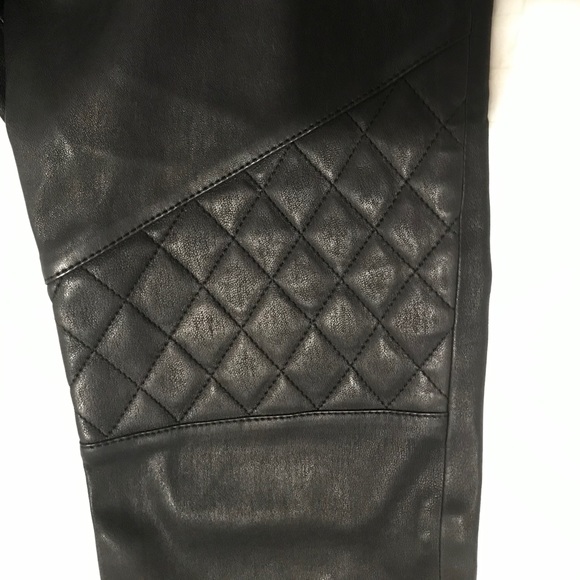 Reiss real leather pants with gold exposed zippers - Picture 6 of 10